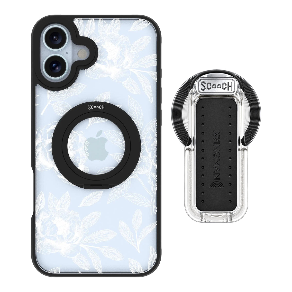 HaloCase Chinoiserie for iPhone 16 Plus with Clear Wingback for MagSafe