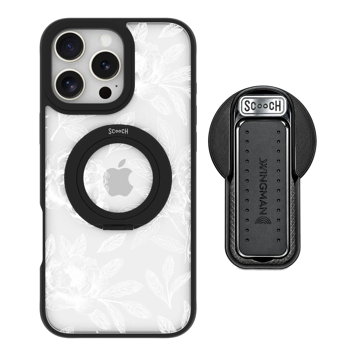 HaloCase Chinoiserie for iPhone 16 Pro Max with Black Wingback for MagSafe