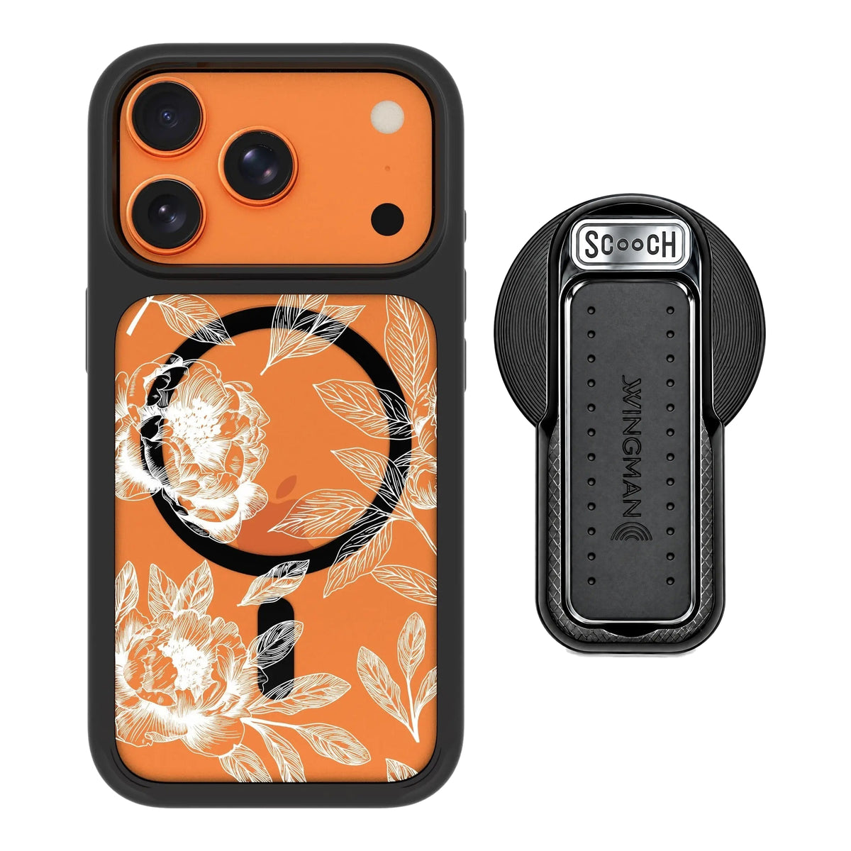 MagCase Chinoiserie for iPhone 17 Pro with Black Wingback for MagSafe