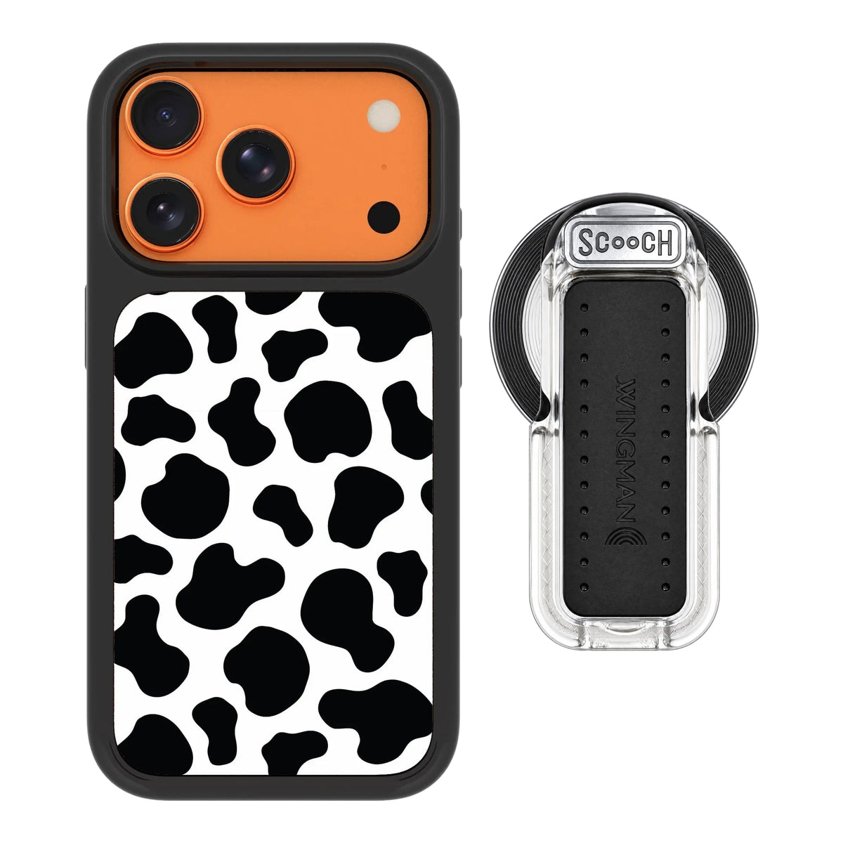 MagCase Cow Print for iPhone 17 Pro with Clear Wingback for MagSafe