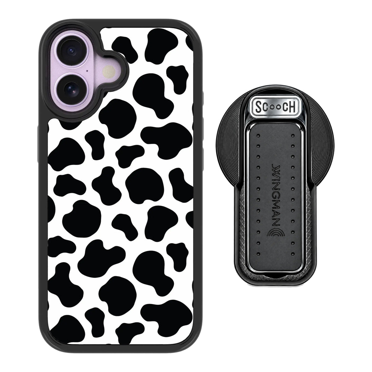 MagCase Cow Print for iPhone 17 with Black Wingback for MagSafe