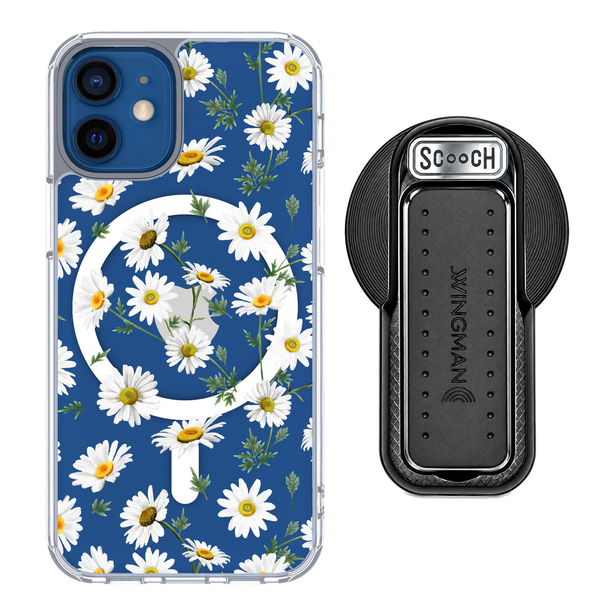 MagCase Daisies for iPhone 12 mini with Black Wingback for MagSafe