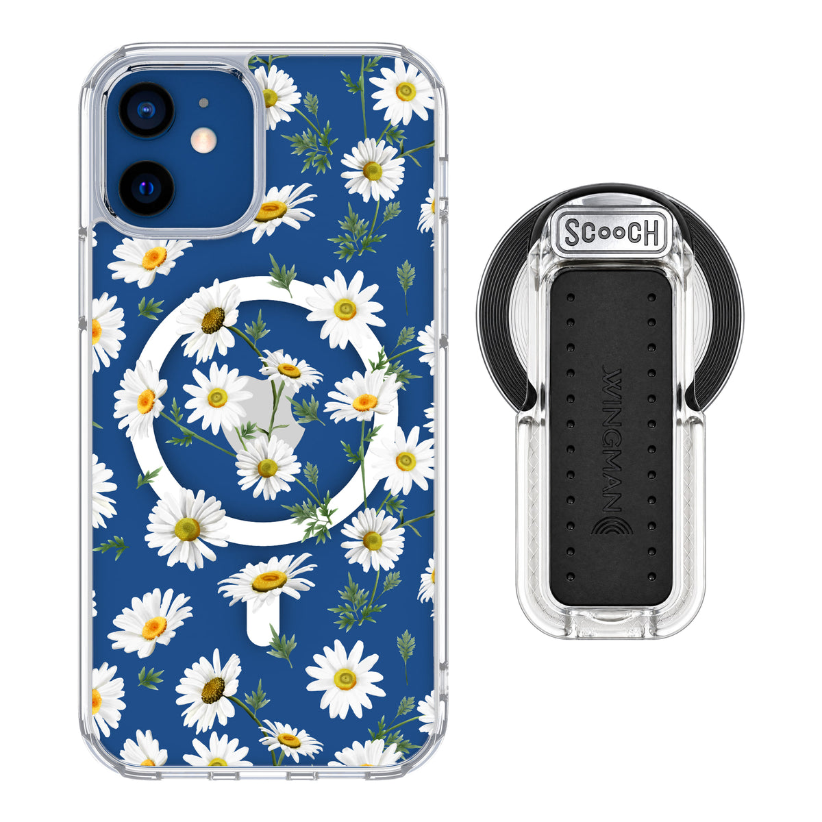MagCase Daisies for iPhone 12 with Clear Wingback for MagSafe