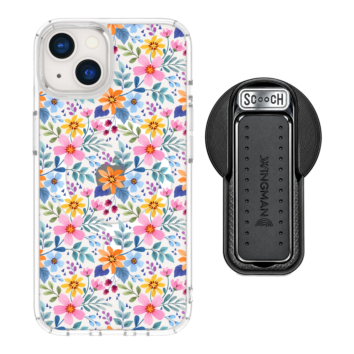 MagCase Full Bloom for iPhone 13 with Black Wingback for MagSafe