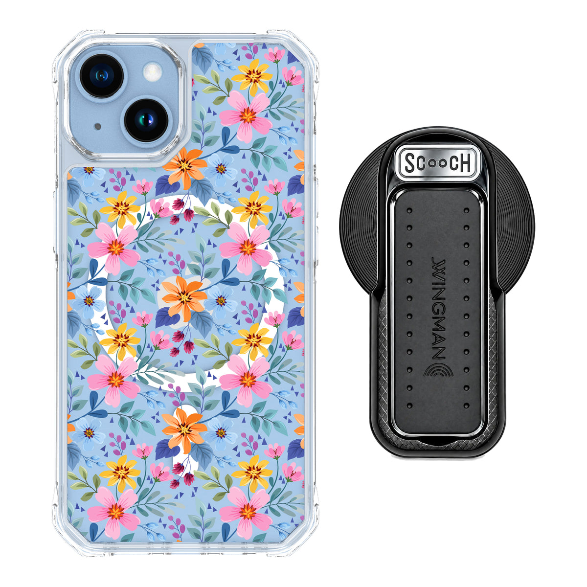 MagCase Full Bloom for iPhone 14 with Black Wingback for MagSafe