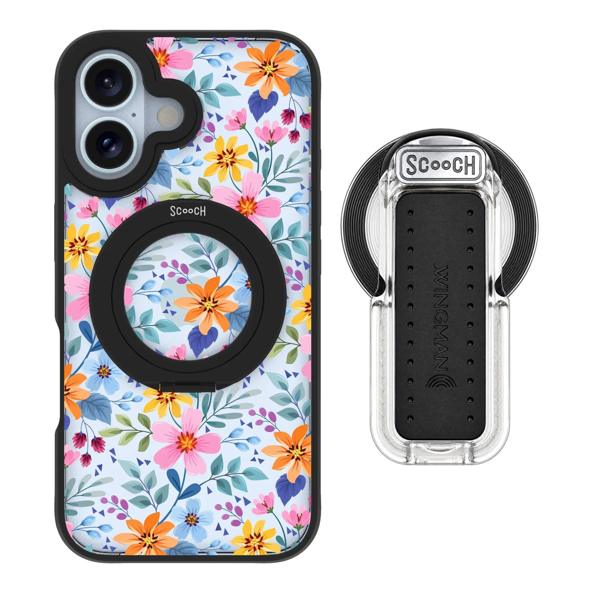 HaloCase Full Bloom for iPhone 16 with Clear Wingback for MagSafe