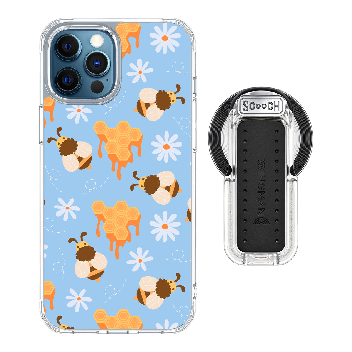 MagCase Honey Bees for iPhone 12 Pro Max with Clear Wingback for MagSafe