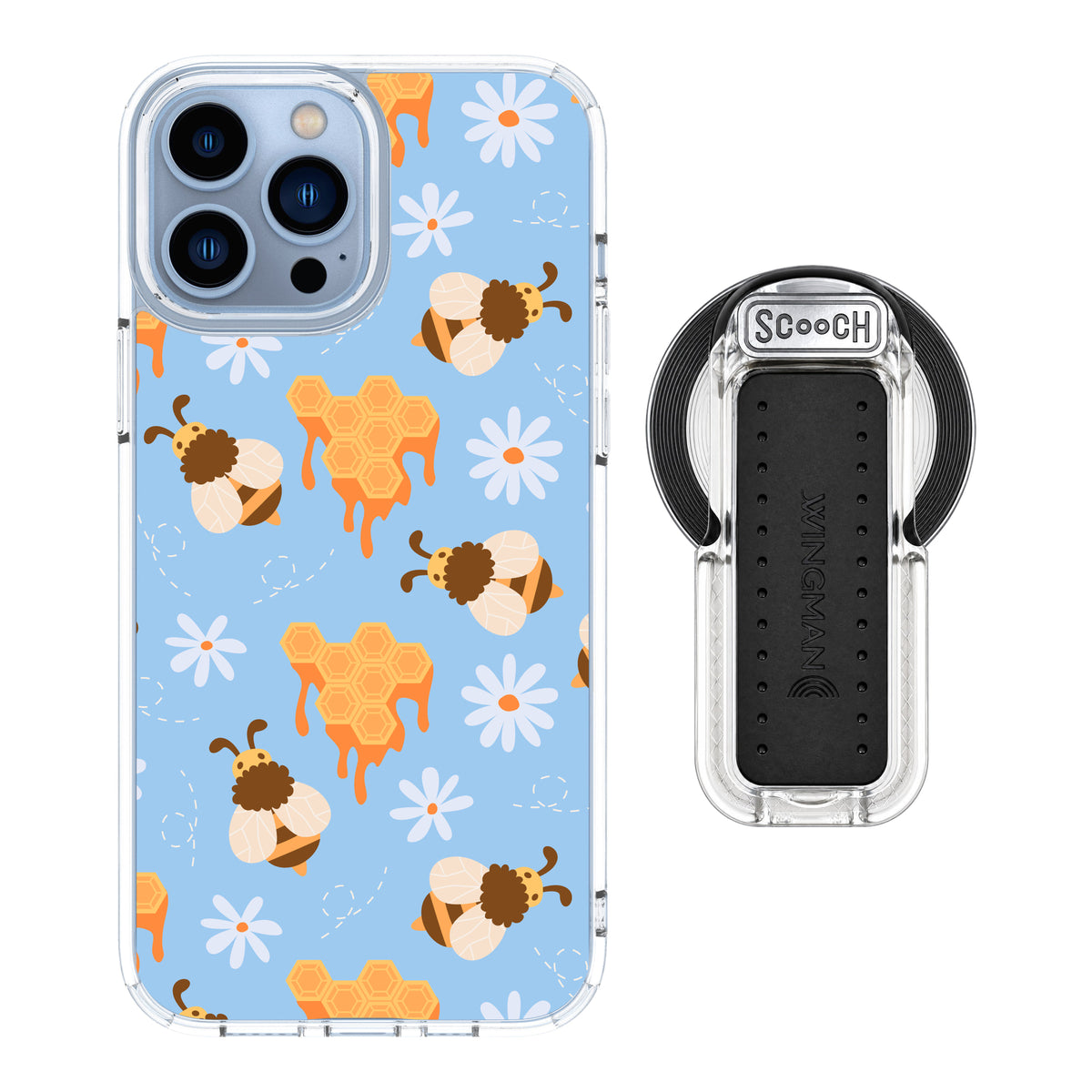 MagCase Honey Bees for iPhone 13 Pro Max with Clear Wingback for MagSafe