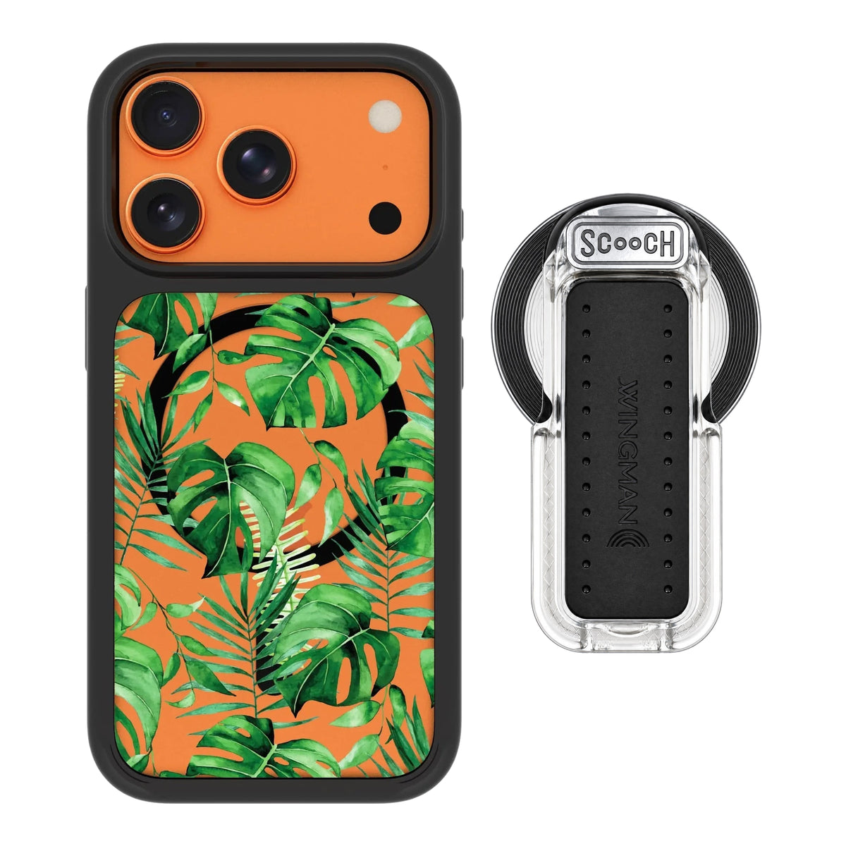 MagCase Monstera for iPhone 17 Pro with Clear Wingback for MagSafe