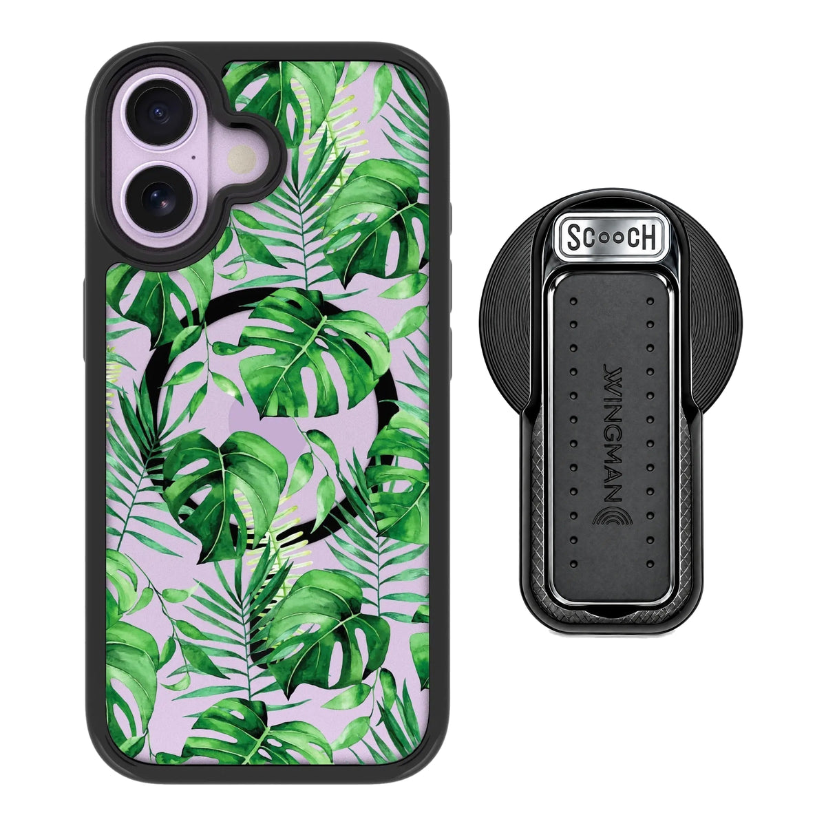 MagCase Monstera for iPhone 17 with Black Wingback for MagSafe