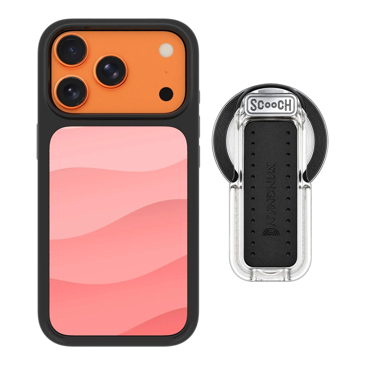 MagCase Pink Waves for iPhone 17 Pro with Clear Wingback for MagSafe