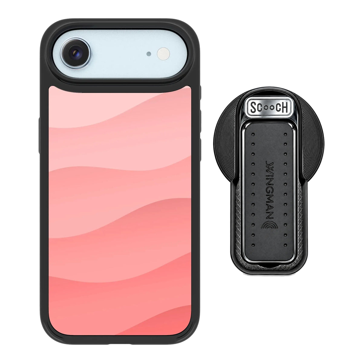 MagCase Pink Waves for iPhone Air with Black Wingback for MagSafe