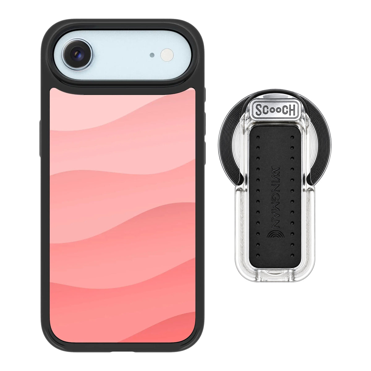 MagCase Pink Waves for iPhone Air with Clear Wingback for MagSafe