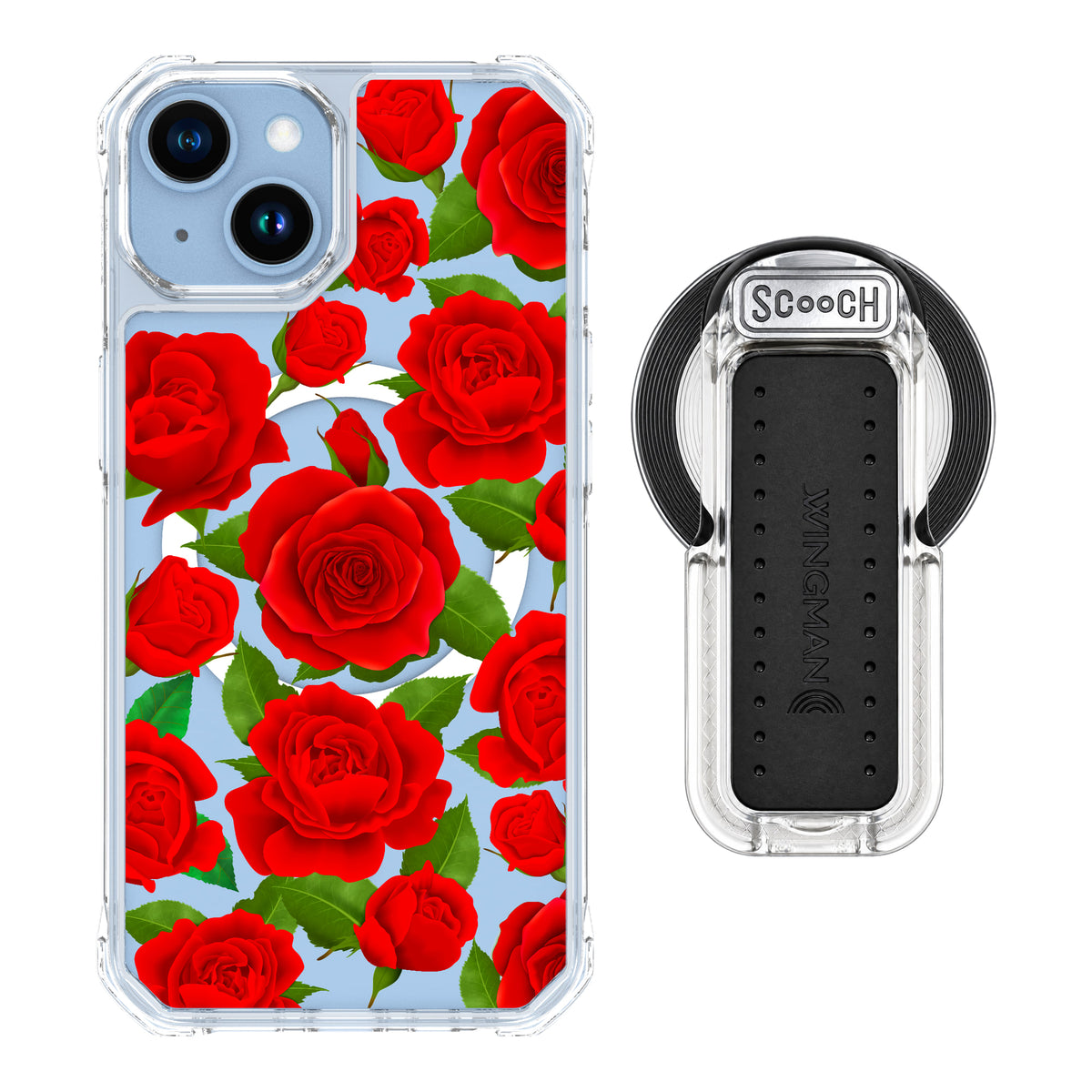 MagCase Rose Garden for iPhone 14 with Clear Wingback for MagSafe