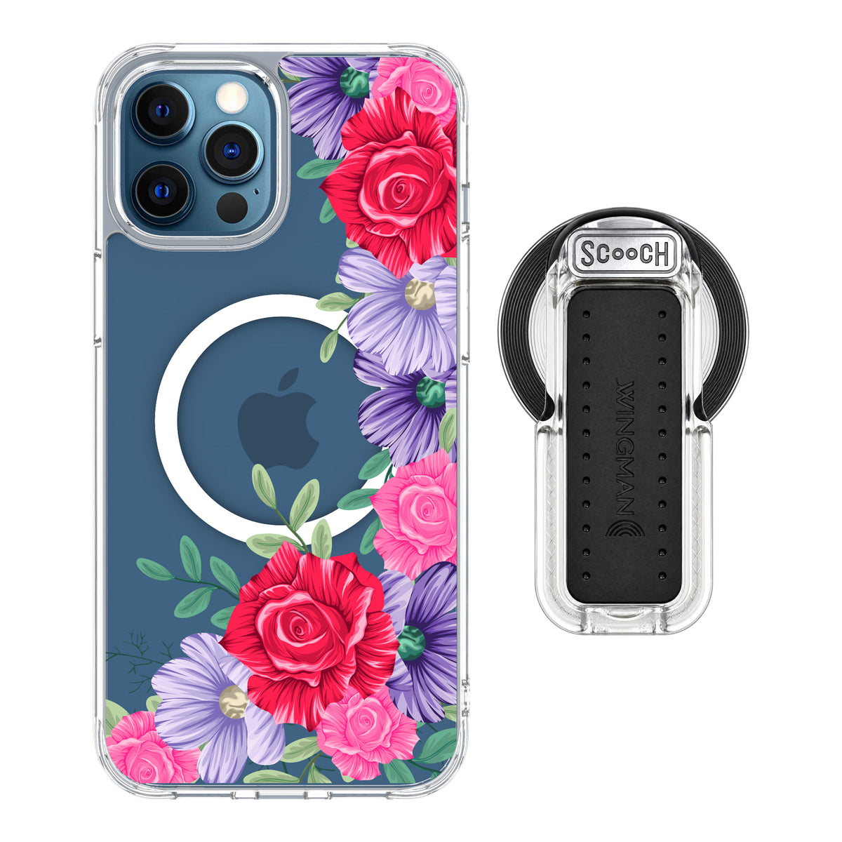 MagCase Spring Blossom for iPhone 12 Pro Max with Clear Wingback for MagSafe