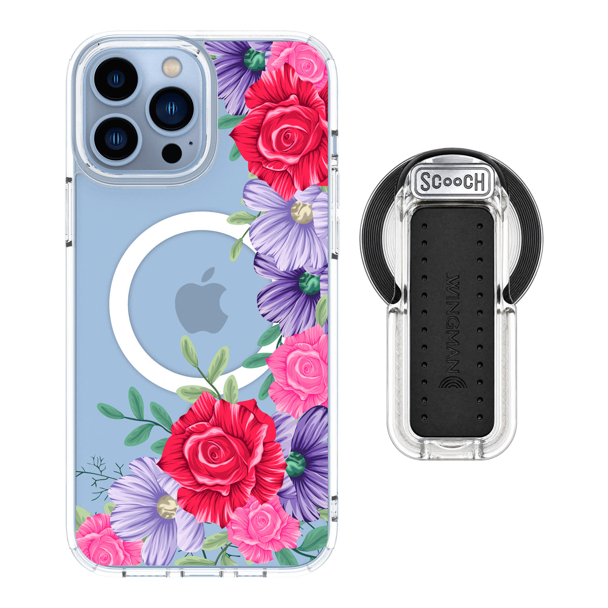 MagCase Spring Blossom for iPhone 13 Pro Max with Clear Wingback for MagSafe