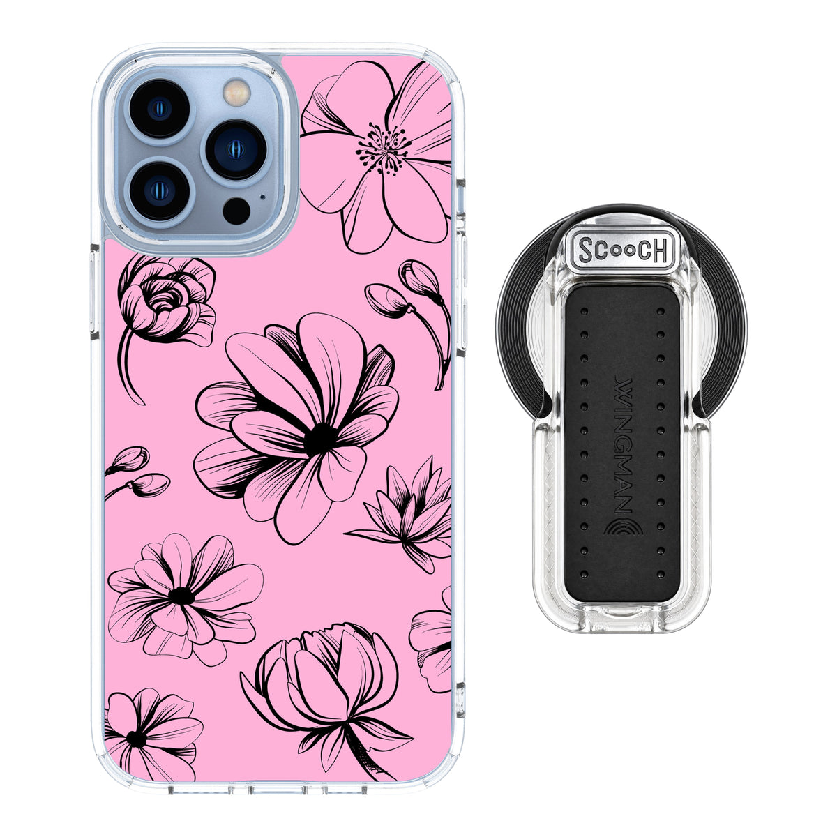 MagCase Vintage Flowers for iPhone 13 Pro Max with Clear Wingback for MagSafe