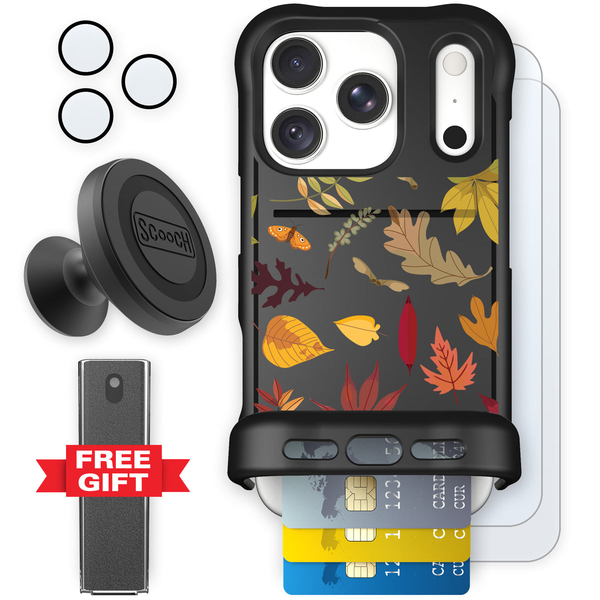 Wingmate Autumn Leaves for iPhone 18 Pro — Defender Bundle