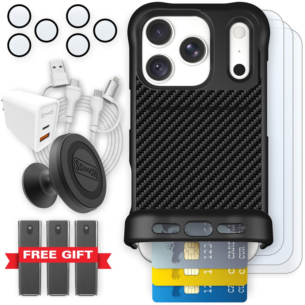 Wingmate Carbon Fiber for iPhone 18 Pro — Ultimate Bundle