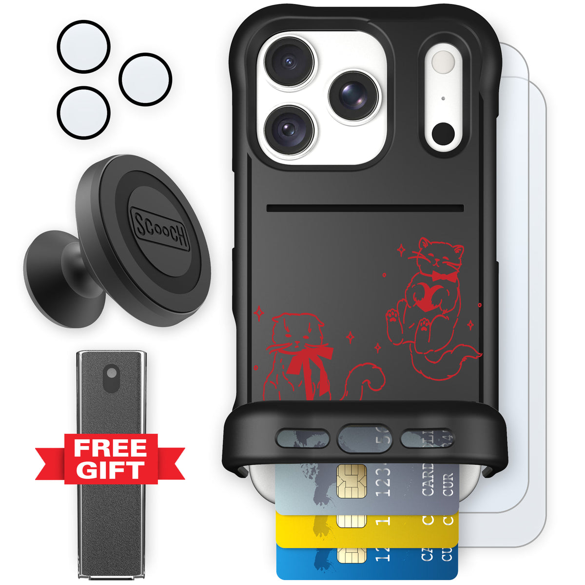 Wingmate Cupid's Cats for iPhone 18 Pro — Defender Bundle