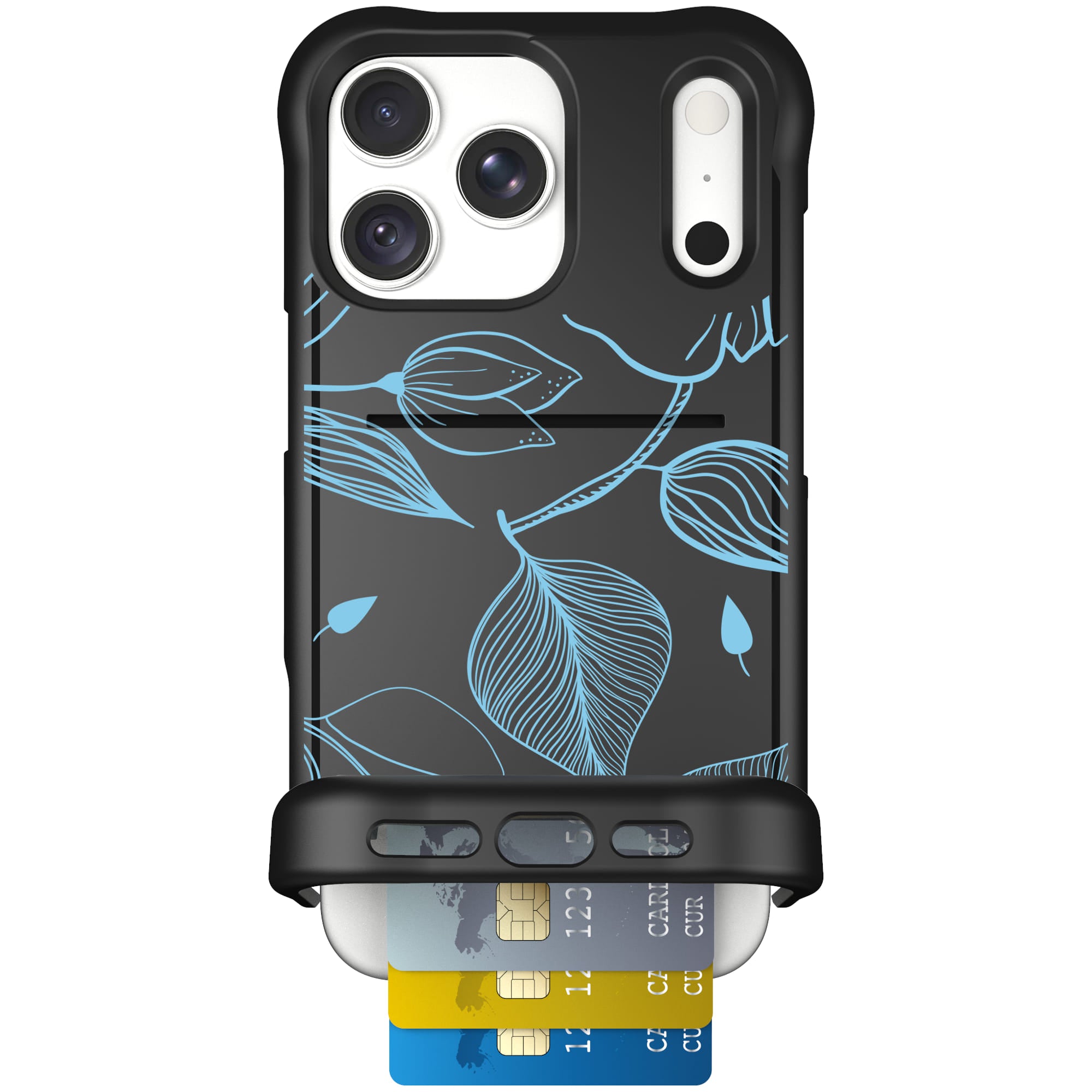 Wingmate Blue Hibiscus for iPhone 18 Pro Max — case