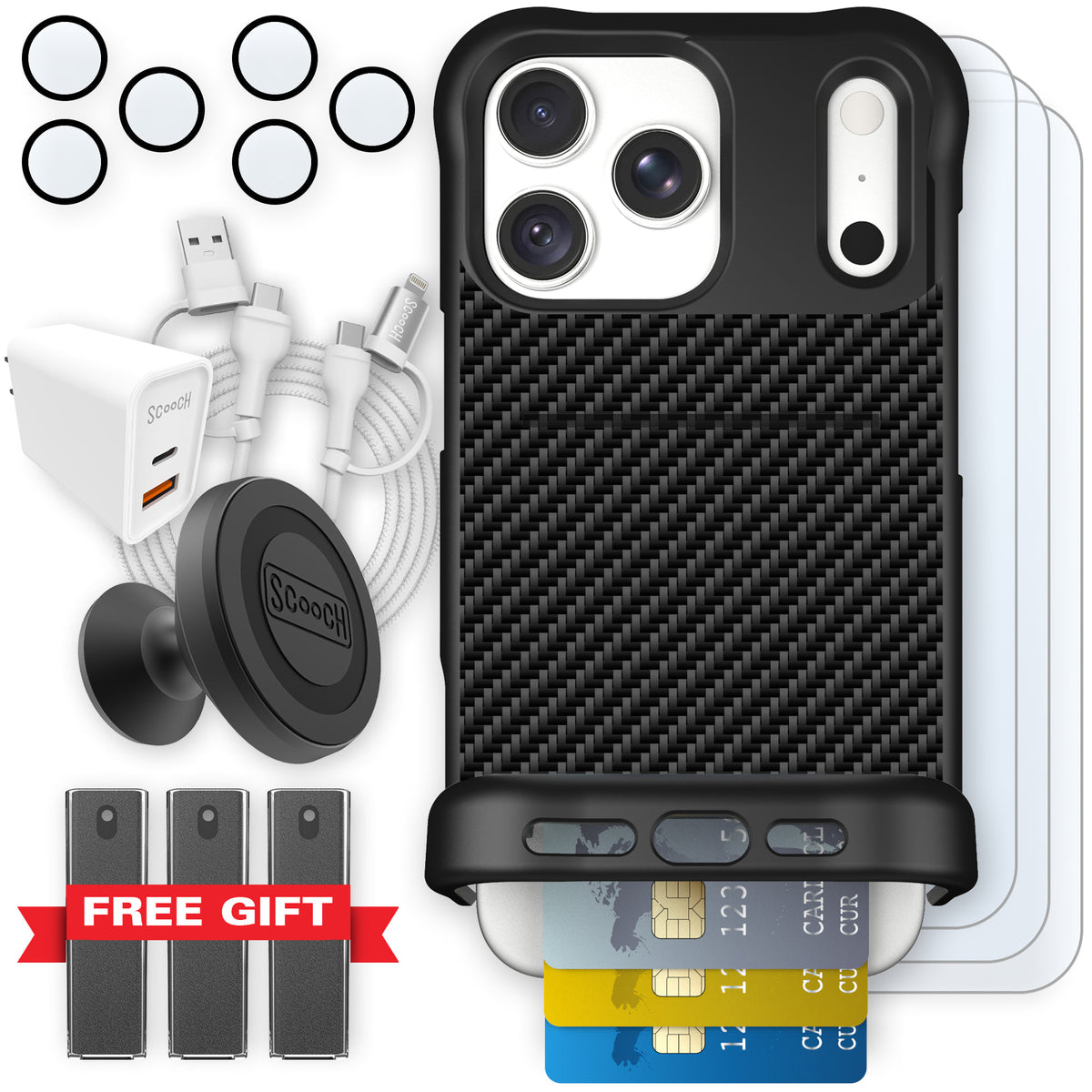 Wingmate Carbon Fiber for iPhone 18 Pro Max — Ultimate Bundle