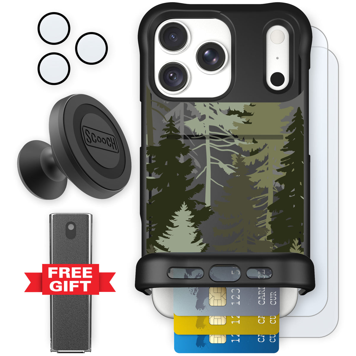 Wingmate Hidden Pines for iPhone 18 Pro Max — Defender Bundle