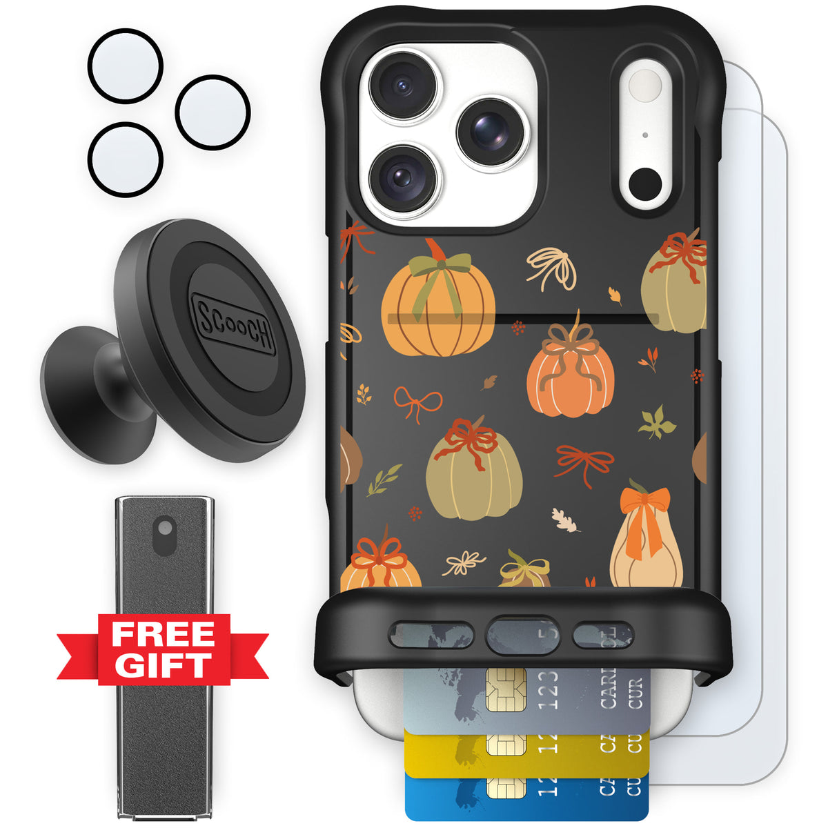 Wingmate Pretty Pumpkins for iPhone 18 Pro Max — Defender Bundle