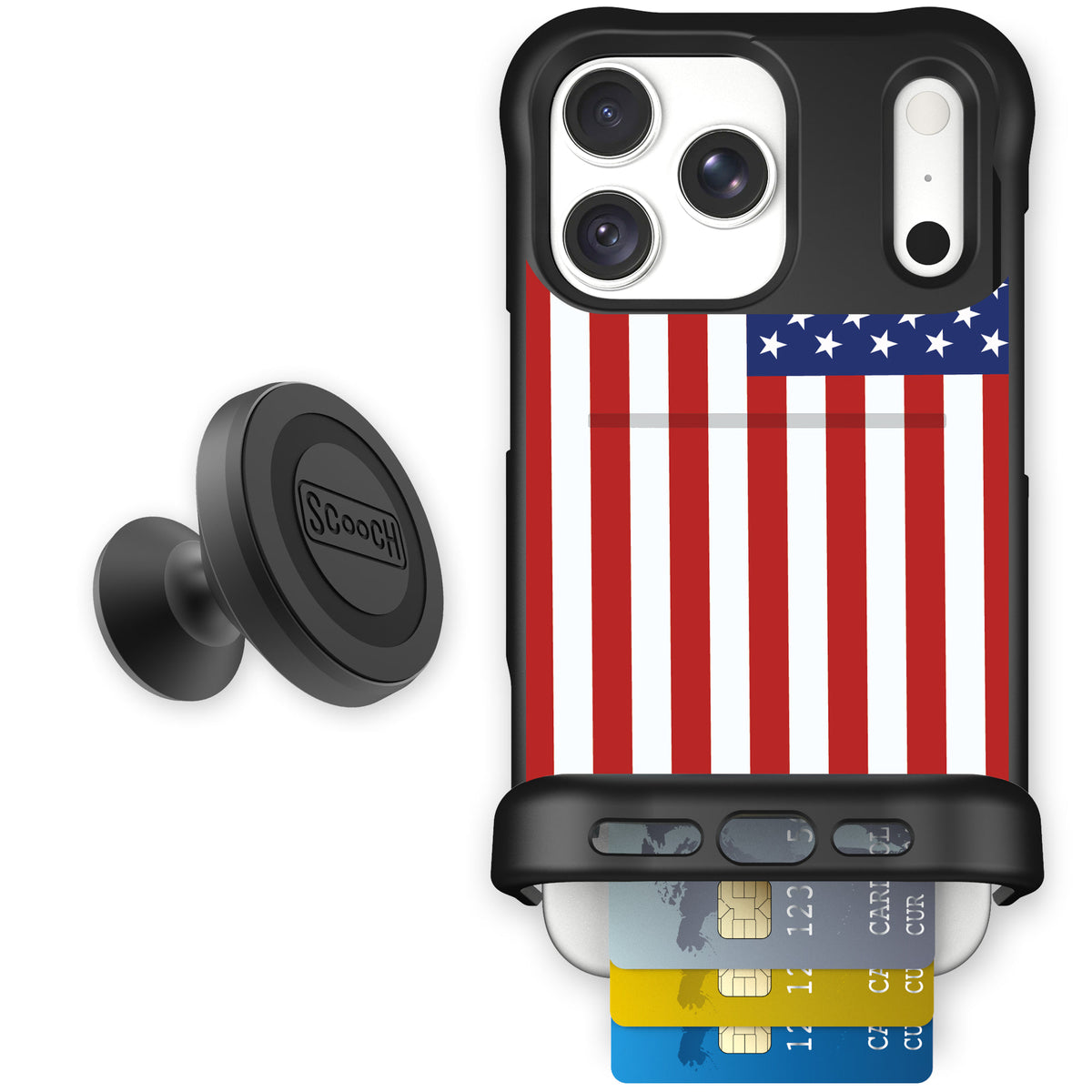 Wingmate Stars And Stripes for iPhone 18 Pro Max — Starter Bundle