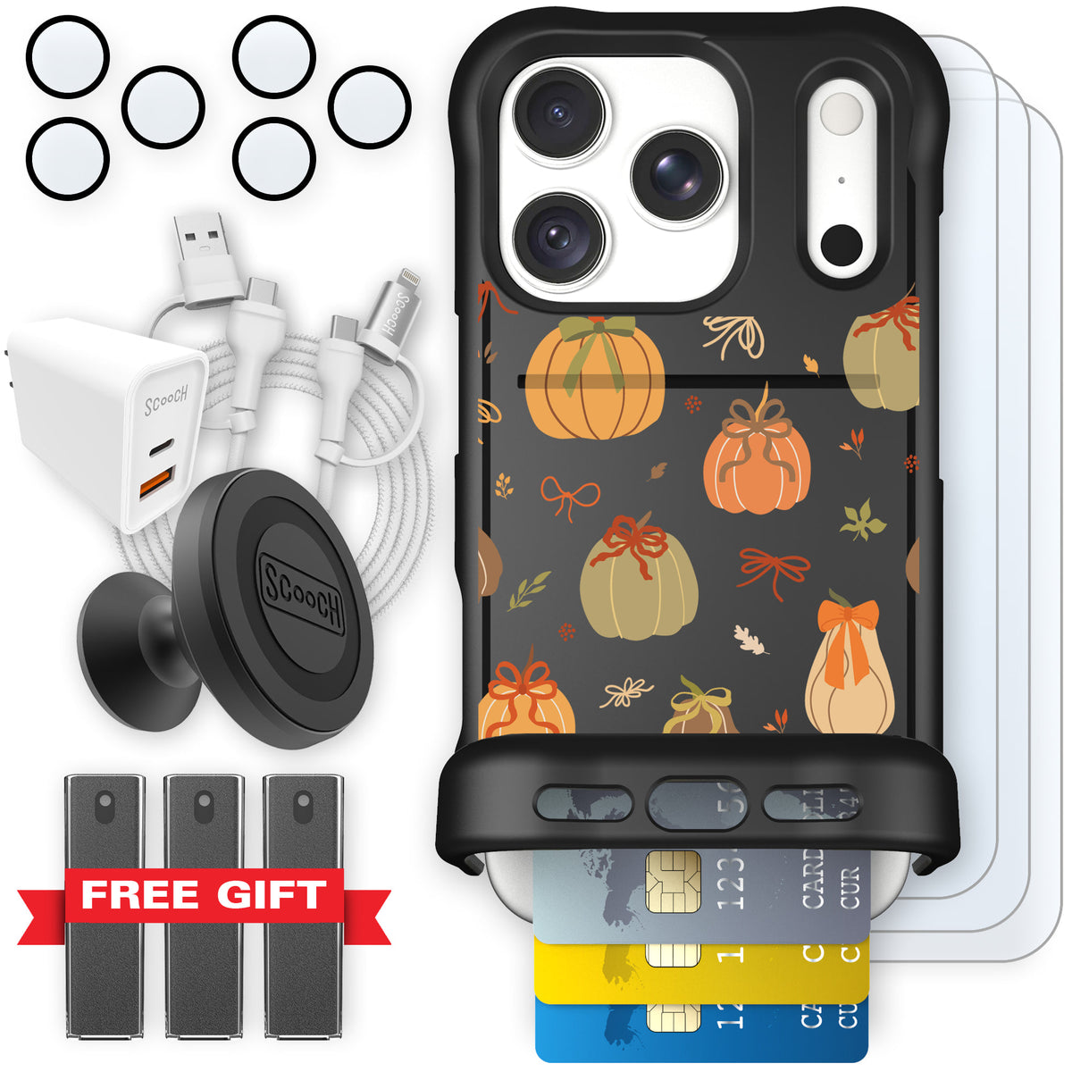 Wingmate Pretty Pumpkins for iPhone 18 Pro — Ultimate Bundle