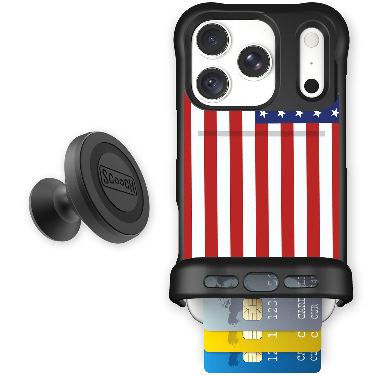 Wingmate Stars And Stripes for iPhone 18 Pro — Starter Bundle