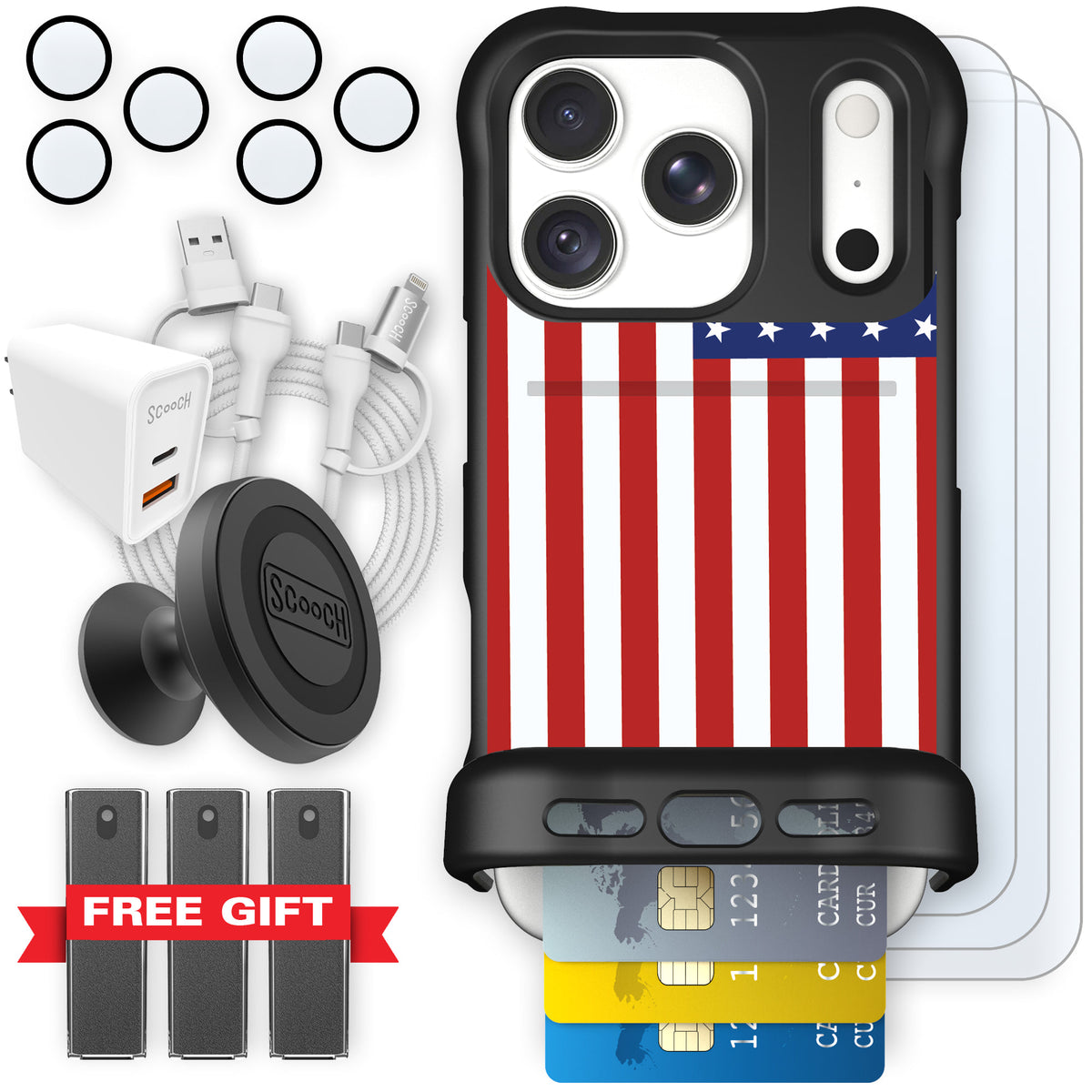 Wingmate Stars And Stripes for iPhone 18 Pro — Ultimate Bundle