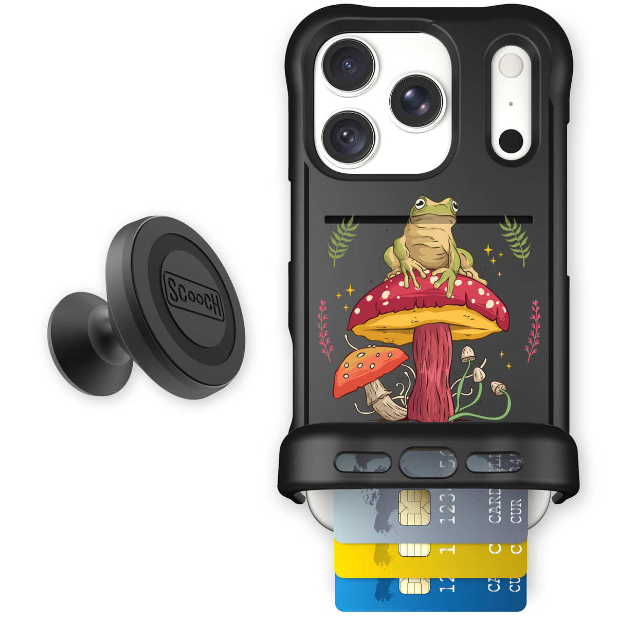 Wingmate Toadstool Frog for iPhone 18 Pro — Starter Bundle