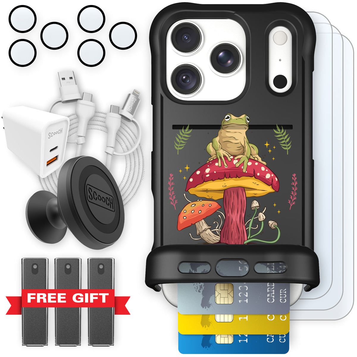 Wingmate Toadstool Frog for iPhone 18 Pro — Ultimate Bundle