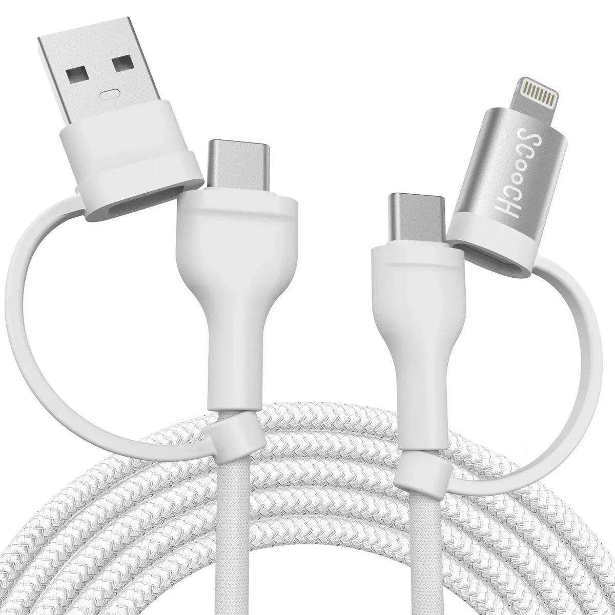 scoochzza-JuiceCord 4-in-1 - 60W Charging Cable (4FT) with USB-A, USB-C, and Lightning-