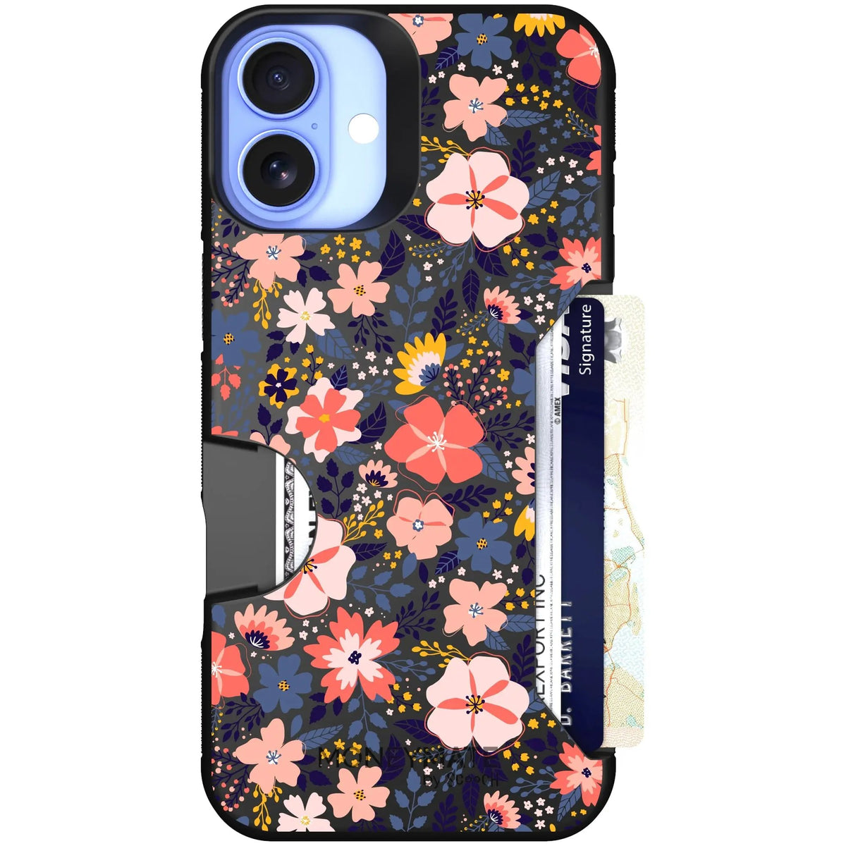 scoochzza Moneymate in Wildflowers | Slim Wallet Case with Card Holder - iPhone 16 Plus Case Only