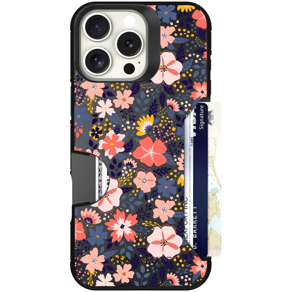 scoochzza Moneymate in Wildflowers | Slim Wallet Case with Card Holder - iPhone 16 Pro Max Case Only