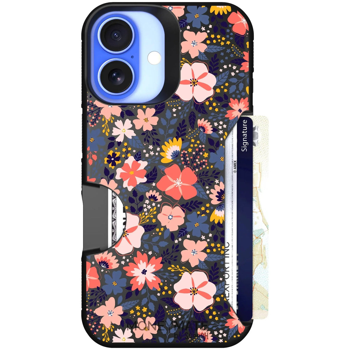 scoochzza Moneymate in Wildflowers | Slim Wallet Case with Card Holder - iPhone 16 Case Only
