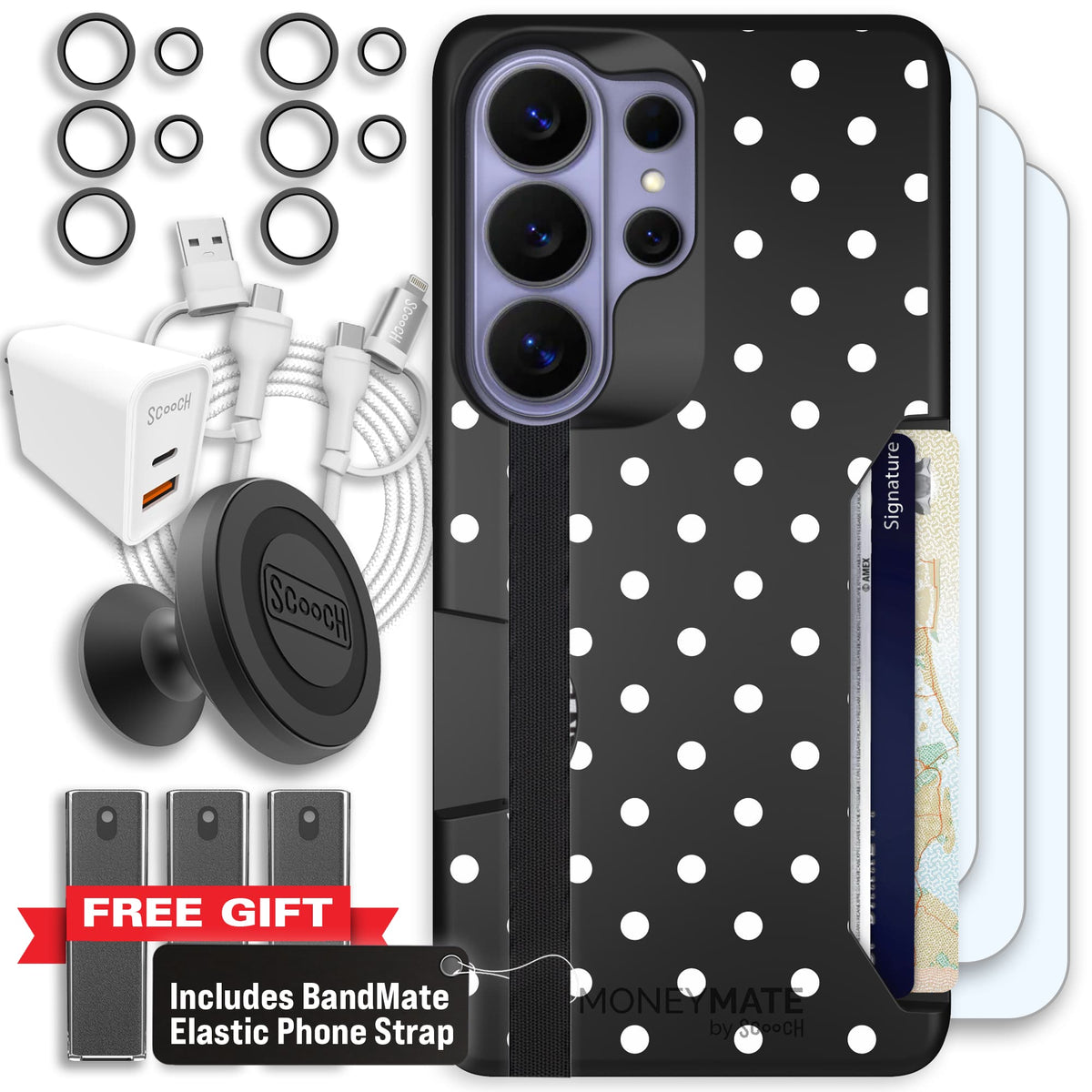 Moneymate - S26 Ultra - Polka Dots - Ultimate Bundle