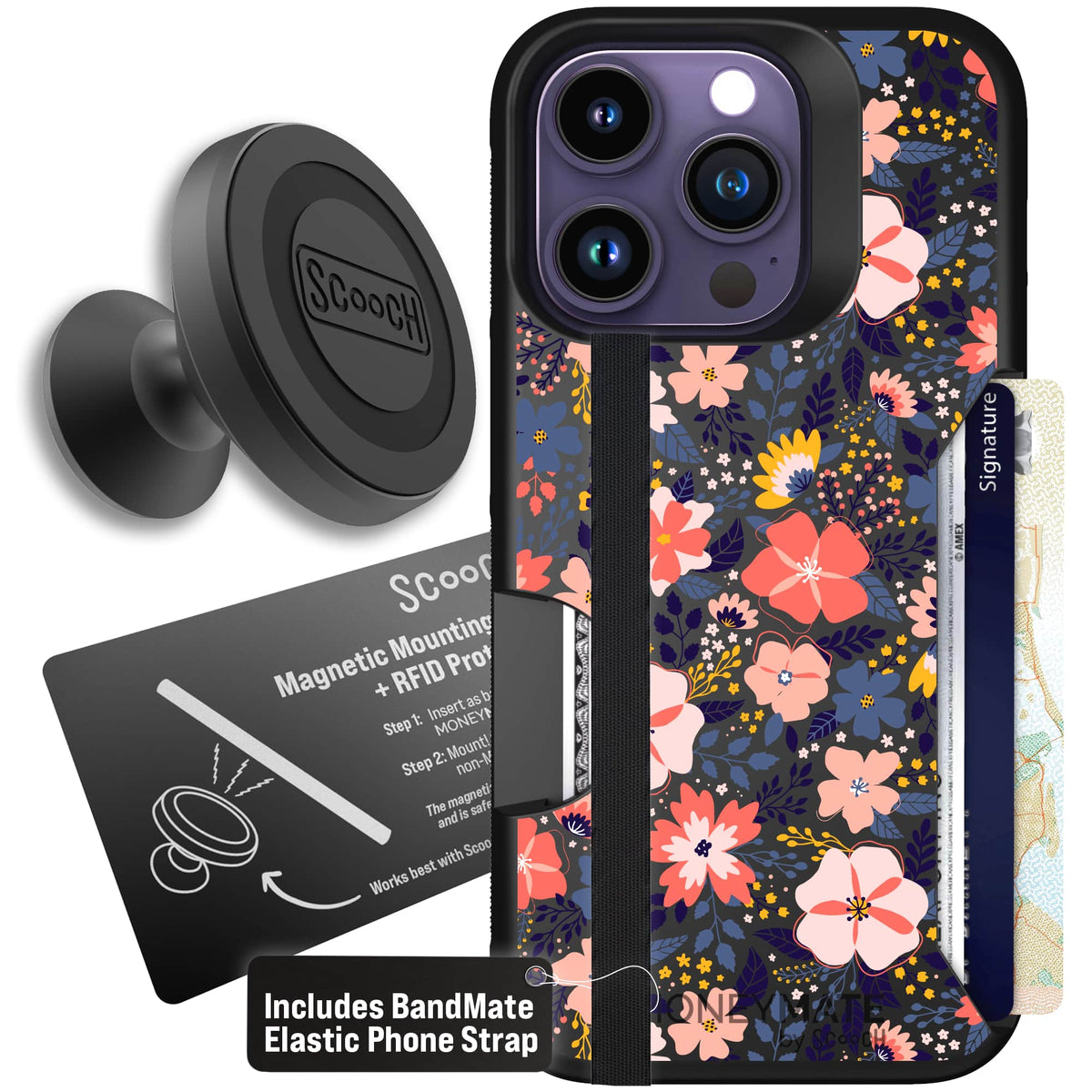 Moneymate - iPhone 14 Pro - Wildflowers - Starter Bundle