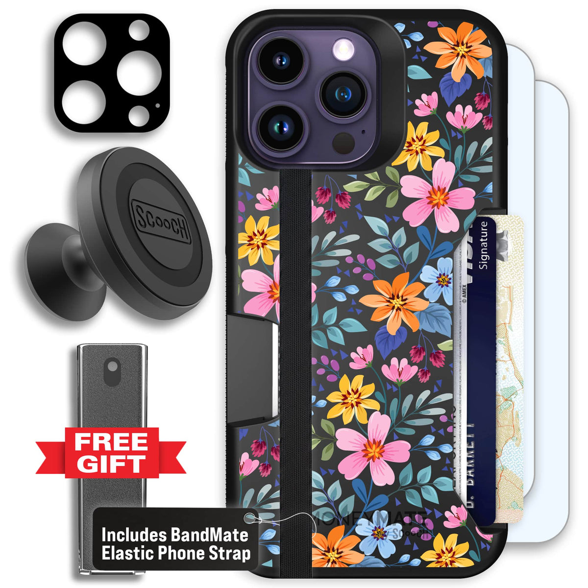 Moneymate - iPhone 14 Pro Max - Full Bloom - Defender Bundle