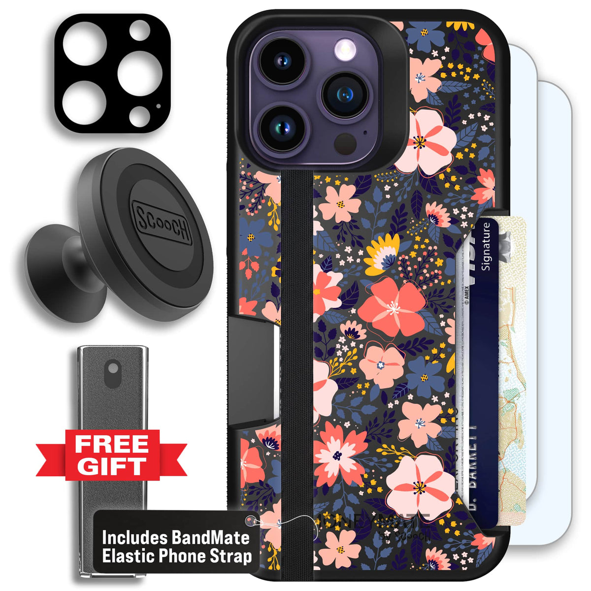 Moneymate - iPhone 14 Pro Max - Wildflowers - Defender Bundle