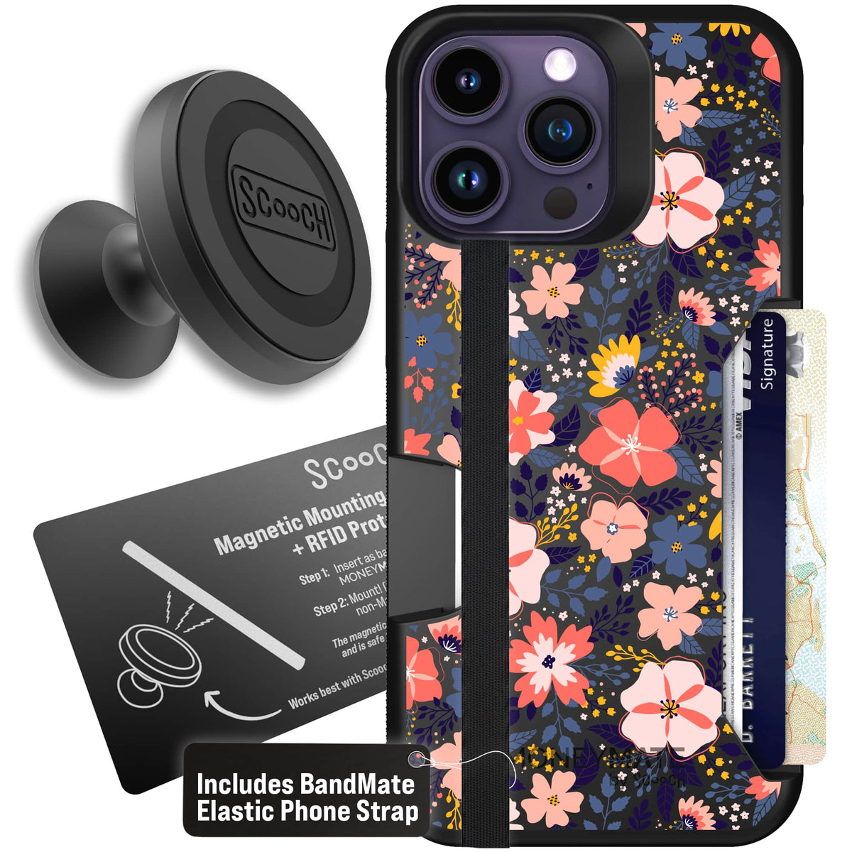 Moneymate - iPhone 14 Pro Max - Wildflowers - Starter Bundle
