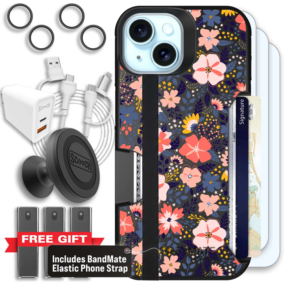 Moneymate - iPhone 15 - Wildflowers - Ultimate Bundle