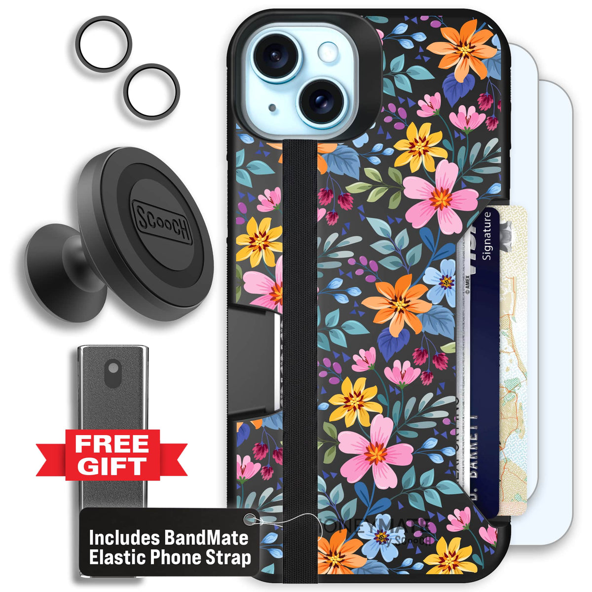Moneymate - iPhone 15 Plus - Full Bloom - Defender Bundle