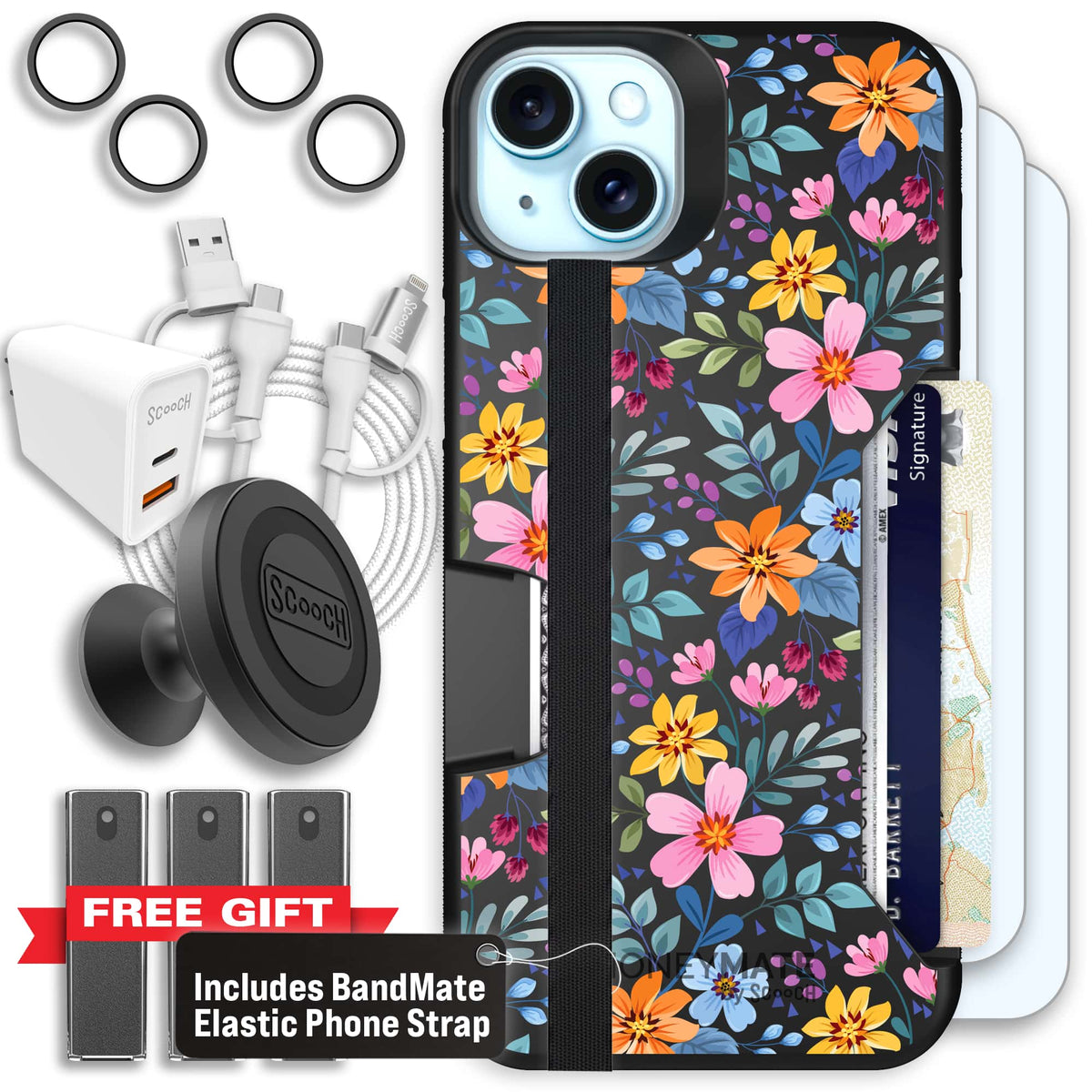 Moneymate - iPhone 15 Plus - Full Bloom - Ultimate Bundle