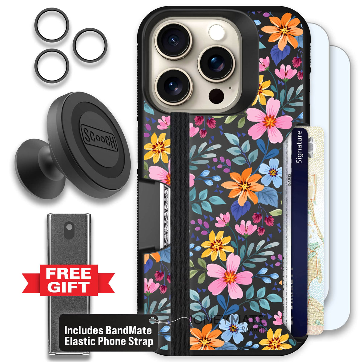 Moneymate - iPhone 15 Pro - Full Bloom - Defender Bundle