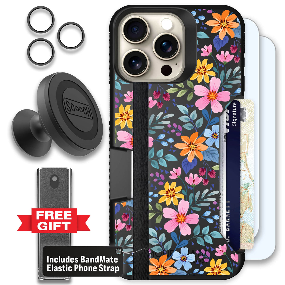 Moneymate - iPhone 15 Pro Max - Full Bloom - Defender Bundle