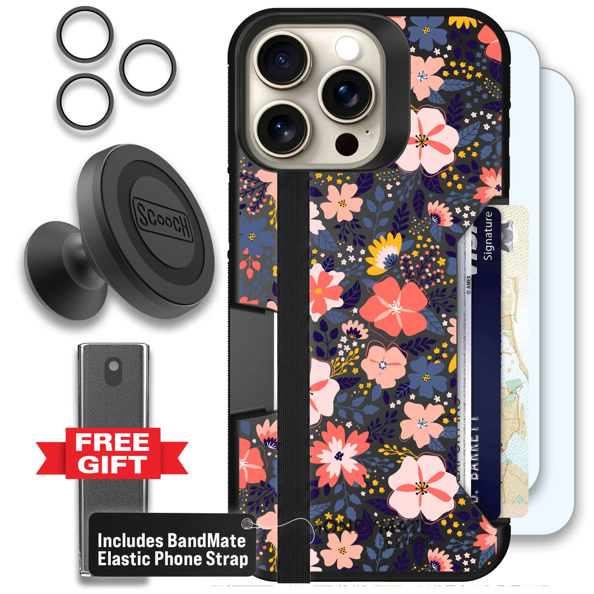 Moneymate - iPhone 15 Pro Max - Wildflowers - Defender Bundle