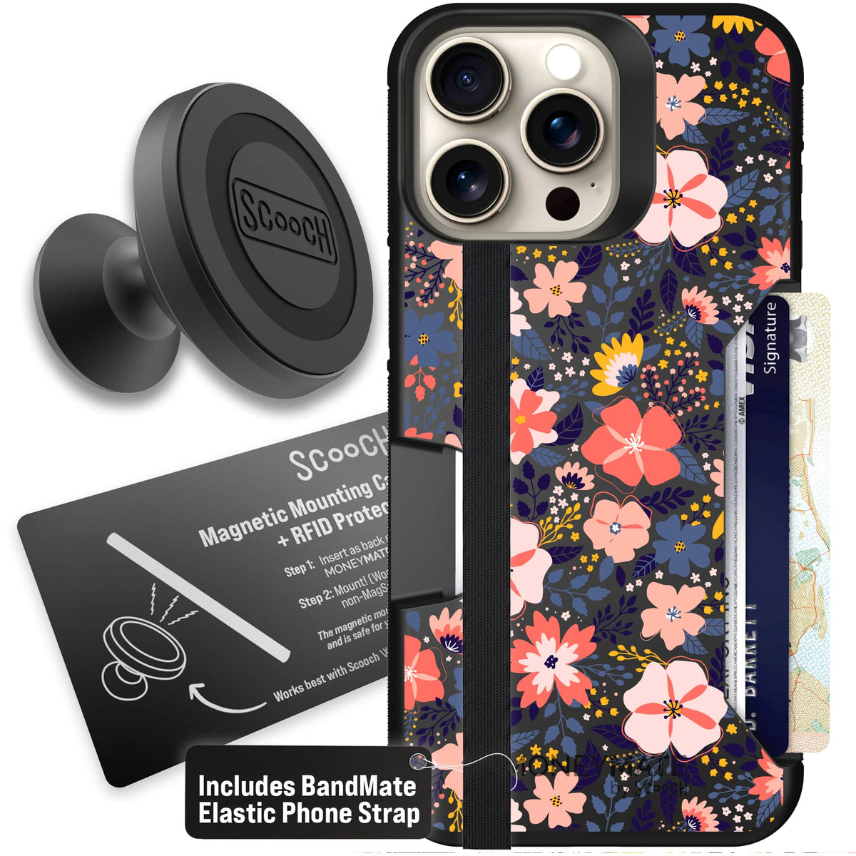 Moneymate - iPhone 15 Pro Max - Wildflowers - Starter Bundle